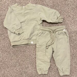 🇨🇦 LOVE KO THE LABEL Organic Cotton Matching Set, light green, size 6-12 months